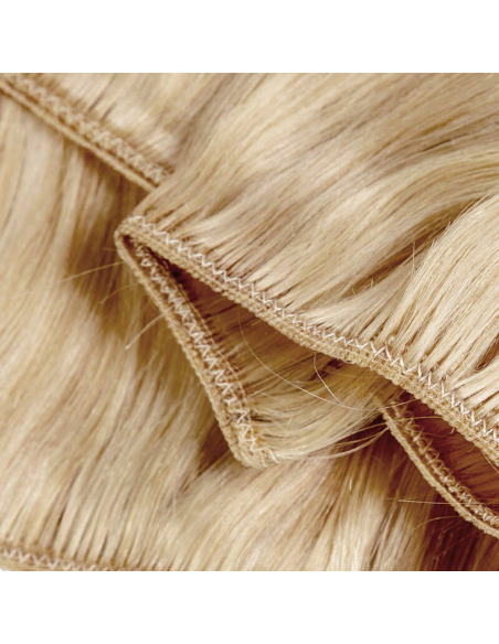 Tessitura capelli veri lisci 50 cm - biondo