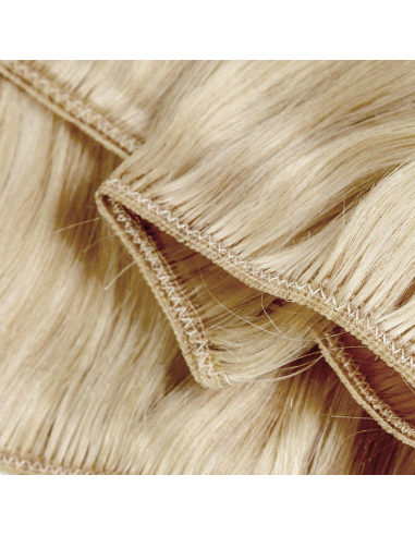 Tessitura capelli veri lisci 63 cm - biondo chiaro
