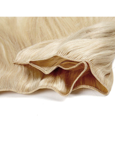 Tessitura capelli veri lisci 63 cm - biondo chiaro