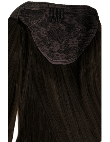 Ponytail capelli sintetici 50 cm - castano scuro