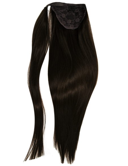 Ponytail capelli sintetici 50 cm - castano scuro