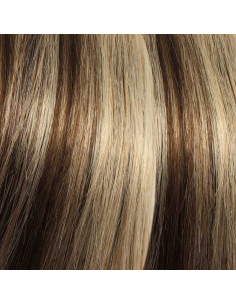 Extensions à chaud chocolat méché blond clair  cheveux raides 50 cm 0.85 Gr 2