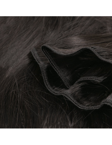 Tessitura capelli veri lisci 63 cm - bruno