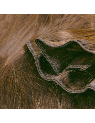 Tessitura capelli veri lisci 63 cm - castano chiaro
