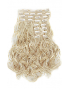 Extension clip volume LUXE 180 g capelli mossi veri 63 cm - biondo chiaro