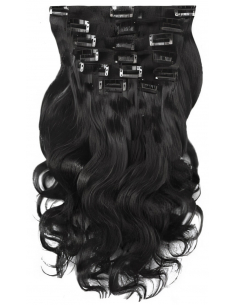 Extension clip capelli mossi 53 cm - nero