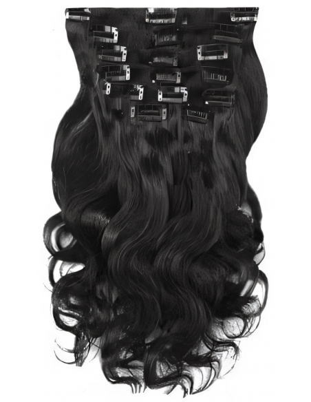 Extension clip capelli mossi 53 cm - nero
