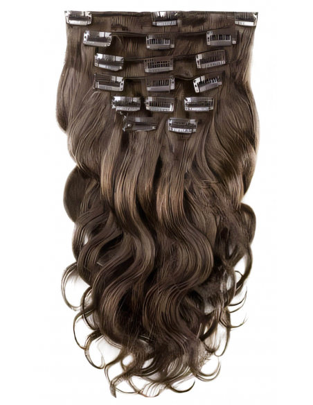 Extension clip capelli mossi 63 cm - nocciola