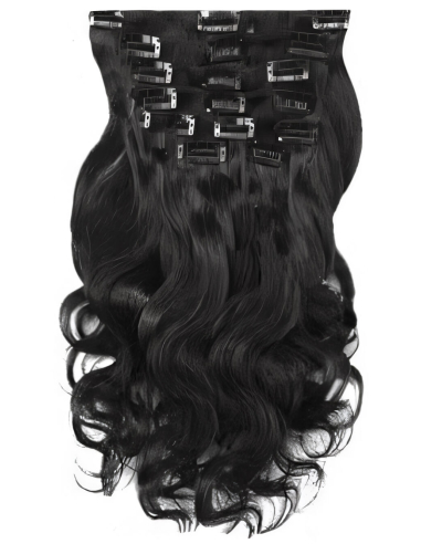 Extension clip capelli mossi 63 cm - nero