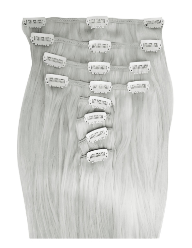 Extension clip capelli lisci 53 cm - grigio argento