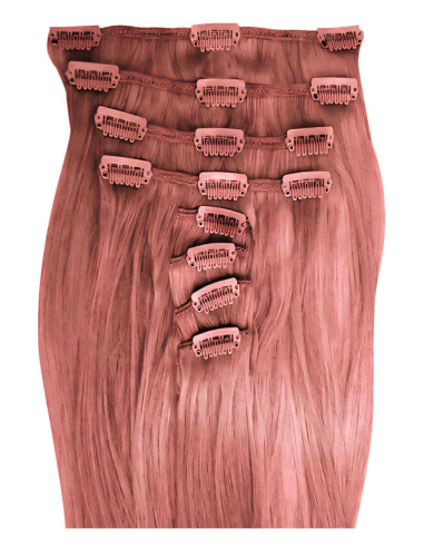 Extension clip capelli lisci 53 cm - rosa